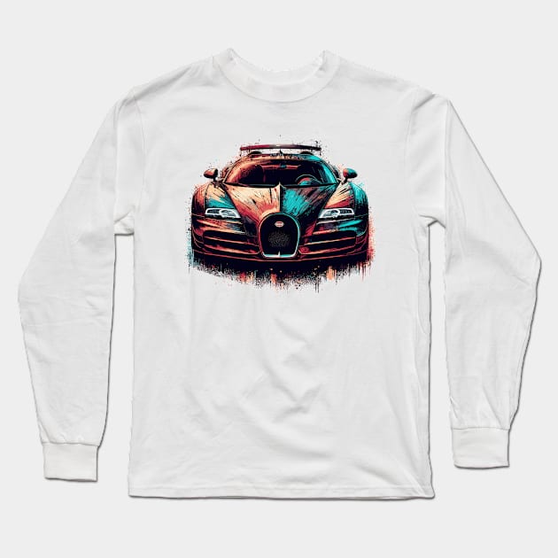 Bugatti Veyron Long Sleeve T-Shirt by Vehicles-Art